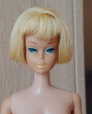 BARBIE Vintage American Girl Rare Light Blonde (1965 - 66) Body & Face 2