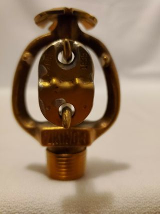 Vintage Antique 1939 Viking Model B Brass Upright Fire Sprinkler Head