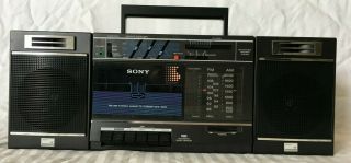 Vintage Sony Cfs - 3000 Fm/am Stereo Cassette - Corder Boombox Made In Japan