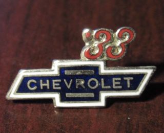 Vintage 1933 Chevy Bowtie Hat Lapel Pin - Chevrolet