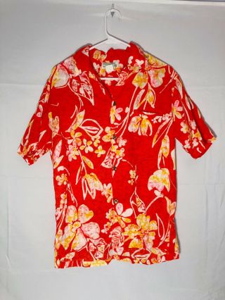 Vintage Disney World Polynesian Village Hawaiian Shirt Gvh Hawaii Print Floral