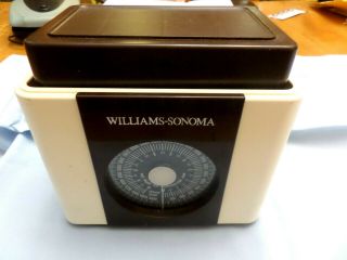 Vtg Williams - Sonoma 10 Pound/4800 Gram Capacity Brown White Kitchen Food Scale