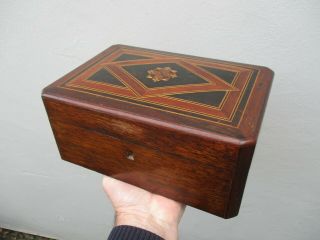A Victorian Inlaid Rosewood Jewellery Box C1860