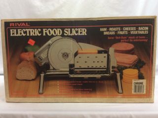 Vintage Rival Chrome Electric Food Slicer 1101e.
