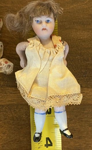Antique Kling? 3.  5” Bisque Doll All Paint Is