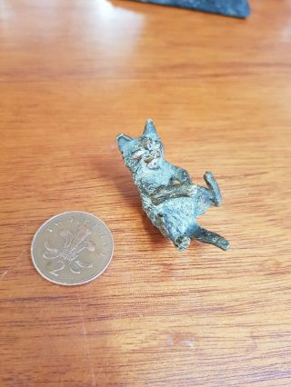 Antique Vienna Bronze - Miniature Cat Figure -