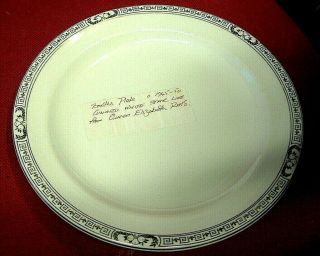 Set Of 6 Dinner Plates From The Rms Queen Elizabeth C 1950