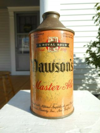 Antique Irtp Dawsons Master Ale Cone Top Beer Can - Historic Bedford,  Mass.