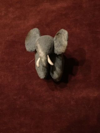 Rare Antique German Cotton Christmas Ornament Elephant With Tusks