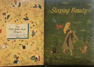 Vintage 1957 WALT DISNEY ' S SLEEPING BEAUTY Children ' s A LITTLE GOLDEN BOOK 2