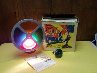 Vintage Spartus Rotating Color Wheel 880 Box Extra Bulb