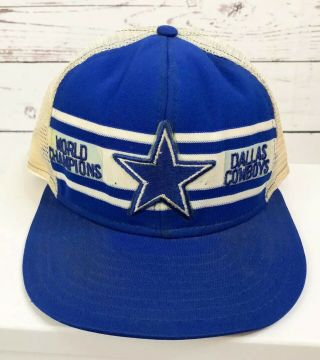 Vintage Dallas Cowboys Ajd Snapback Trucker Hat 1970’s 1980’s Nfl Football