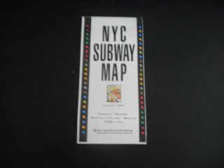 Vintage January 1994 York City Subway Map Mta Nyc