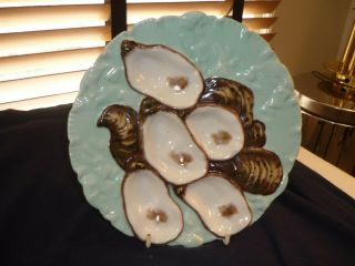 Antique Haviland Turkey Oyster Plate/dish/server.  Gorgeous Color