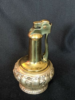 Gold Plated Decanter Style Table Lighter.  2 Tone.