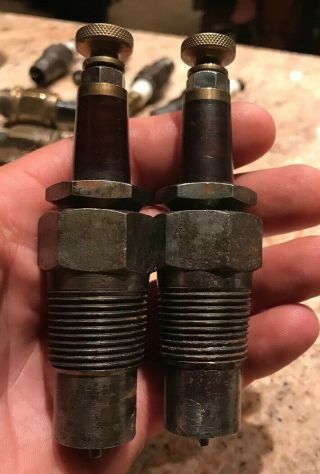 Ihc Large Titan Tractor Mica Spark Plugs Matched Pair Antique
