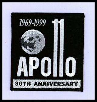 Vintage Apollo 11 Nasa 4.  " Embroidered Cloth Sew On Space Patch 30th Anniversary