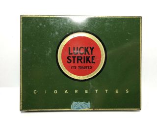 Vintage Lucky Strike Cigarette Tin Tobacco Box