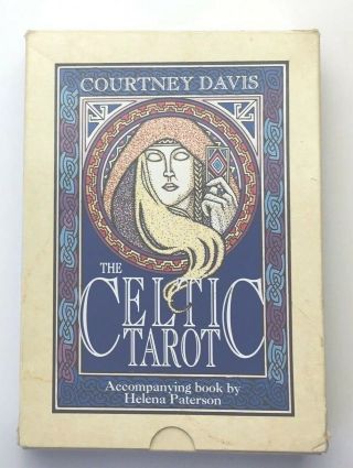 Celtic Tarot Cards Book Courtney Davis Helena Paterson Vintage 1990 Boxed Set