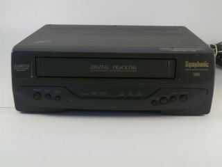 Symphonic Ac/dc 12v/120v Vhs Video Cassette Player Vintage Sp120a