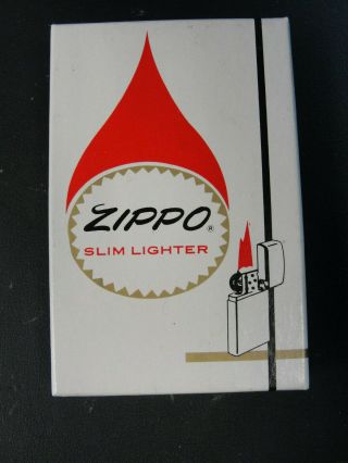 Vintage Zippo Slim Windproof Lighter Bradford,  Pa With Box