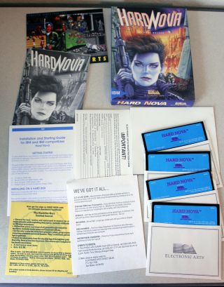 Hard Nova Complete Cib (ibm Tandy Pc,  1990) Vintage 5 - 1/4 Floppy Disk