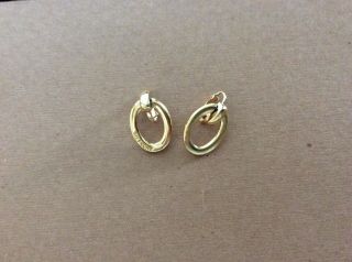 Vintage Givenchy Paris York Gold Tone Clip On Earrings Signed