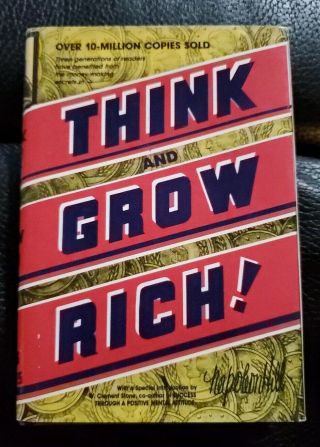 Vintage Think And Grow Rich Napoleon Hill Hcdj 1960 Classic Financial Book