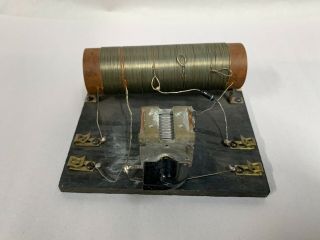 Vintage Crystal Radio Tuner Tuning Coil (a8)