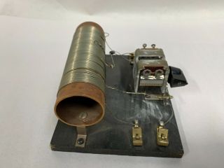 Vintage Crystal Radio Tuner Tuning Coil (A8) 3
