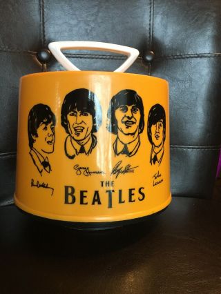 Vintage Disk Go Case With Beatles Image - Green