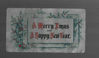 Vintage Postcard Aluminum Merry Christmas & A Happy Year 1900s Buffalo Ny Co