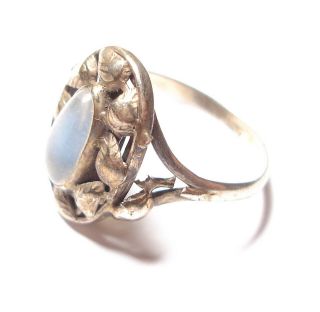 antique arts and crafts silver and moonstone ring af 3