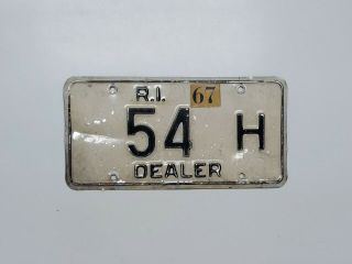 1967 Rhode Island Dealer License Plate | Low Number