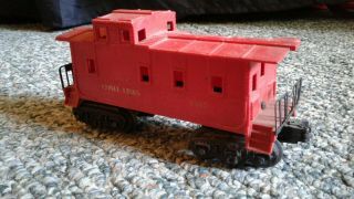 Vintage Lionel Lines 6037 red caboose train car O scale Railroad car 2