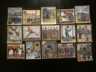 15 German Cigarette Cards Of The German Military,  Issued 1933,  1/3