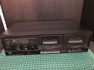 Vintage Jvc Stereo Double Cassette Tape Deck Player.  Td - W106