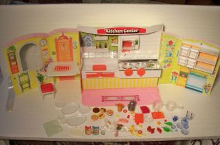 Vintage Lisa Kitchen Center Takara Playset W.  Accessories