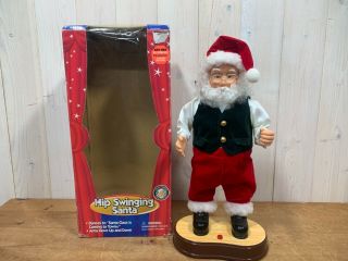 Vintage Gemmy 18 " Hip Swinging Santa Great Santa Claus Is Coming To Town