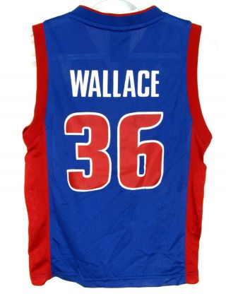 Detroit Pistons Rasheed Wallace Reebok NBA Basketball Jersey Youth Boys S 6 - 8 2