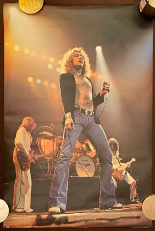 Led Zeppelin Vintage Poster 1978 Robert Plant Jimmy Page