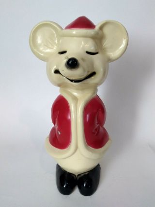 Vintage Christmas Mouse Light Up Union Products Blow Mold