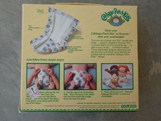 1984 Cabbage Patch Kids Disposable Designer Diapers Coleco Doll 2