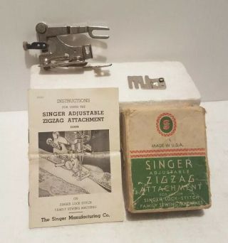 Vintage Singer Sewing Machine Adjustable Zig Zag Attachment
