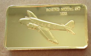 The Janes Medallic Register.  Boeing Model 247 Usa 1933.  Gold On Bronze
