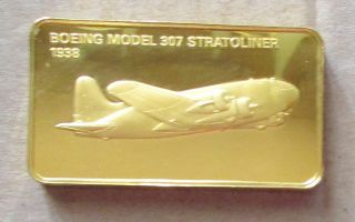The Janes Medallic Register.  Boeing Model 307 Usa 1938.  Gold On Bronze