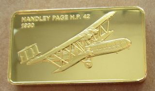 The Janes Medallic Register.  Handley Page H.  P.  42 1930.  Gold On Bronze