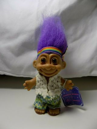 Extremely Rare Russ Retro Boy Troll 5 1/2 " With Tag,
