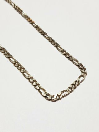 Vintage Cdi 925 Italy Sterling Silver Figaro Link Chain 18.  5 " Necklace 15.  4gr