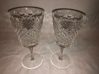 Vintage Waterford Crystal Alana Glass Pair Made In Ireland